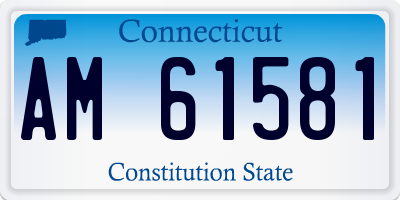 CT license plate AM61581