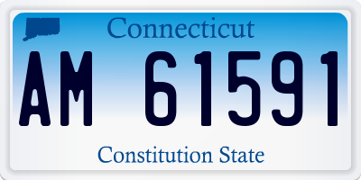 CT license plate AM61591