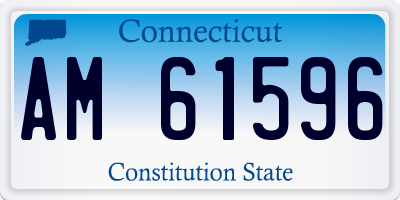 CT license plate AM61596