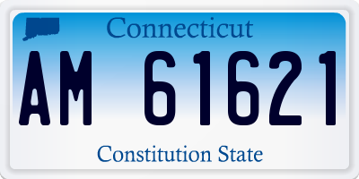 CT license plate AM61621