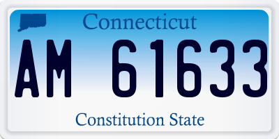 CT license plate AM61633