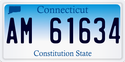 CT license plate AM61634