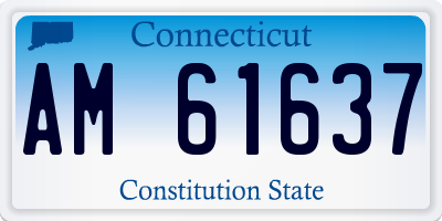 CT license plate AM61637