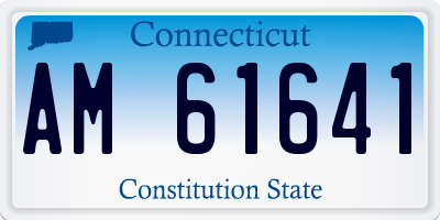 CT license plate AM61641