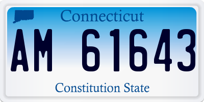 CT license plate AM61643