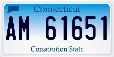 CT license plate AM61651