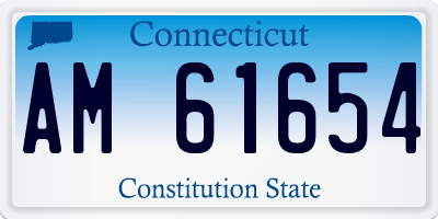 CT license plate AM61654