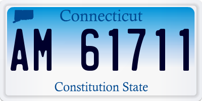 CT license plate AM61711