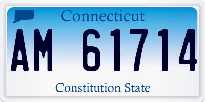 CT license plate AM61714