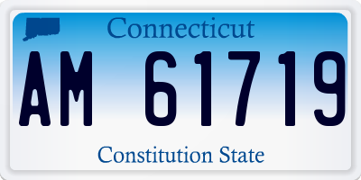 CT license plate AM61719