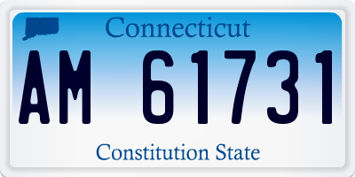 CT license plate AM61731