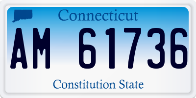 CT license plate AM61736
