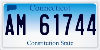 CT license plate AM61744