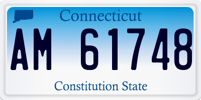 CT license plate AM61748