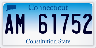 CT license plate AM61752
