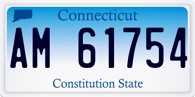 CT license plate AM61754