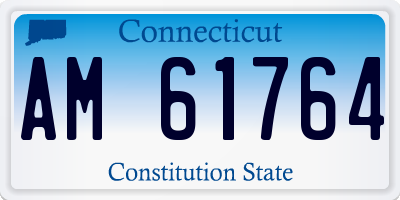 CT license plate AM61764