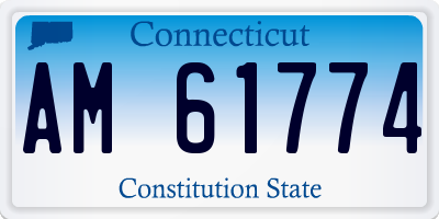 CT license plate AM61774