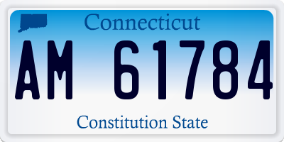 CT license plate AM61784