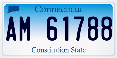 CT license plate AM61788