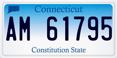 CT license plate AM61795