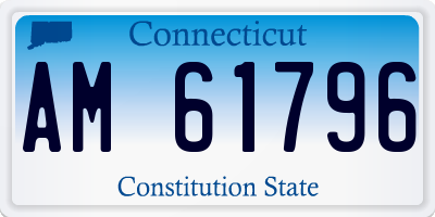 CT license plate AM61796