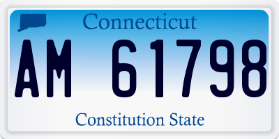 CT license plate AM61798