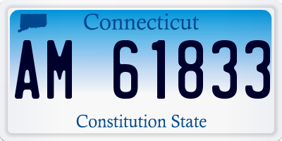 CT license plate AM61833