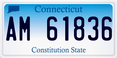 CT license plate AM61836