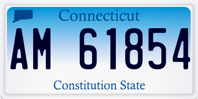 CT license plate AM61854