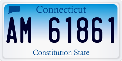 CT license plate AM61861
