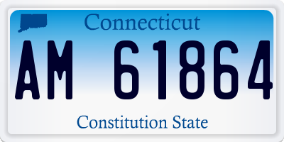 CT license plate AM61864