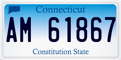 CT license plate AM61867