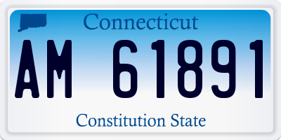 CT license plate AM61891