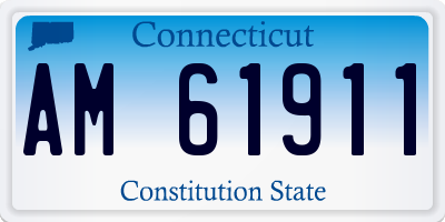 CT license plate AM61911