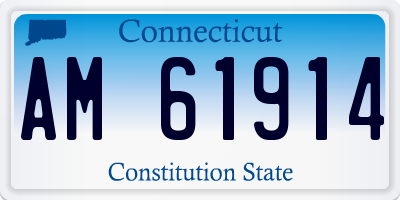 CT license plate AM61914