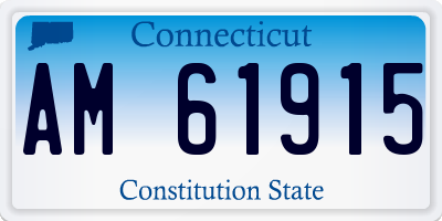 CT license plate AM61915