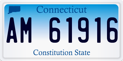 CT license plate AM61916