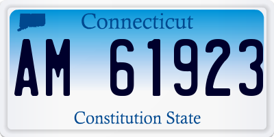 CT license plate AM61923