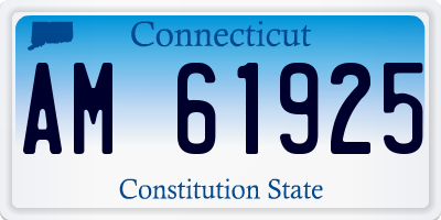 CT license plate AM61925