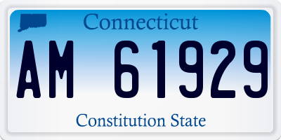 CT license plate AM61929