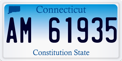 CT license plate AM61935