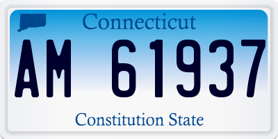 CT license plate AM61937