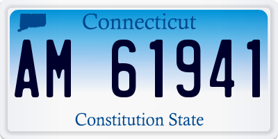 CT license plate AM61941