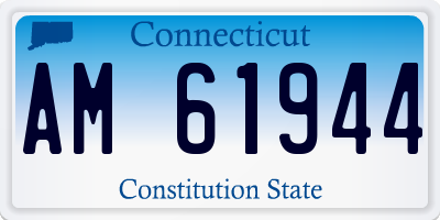 CT license plate AM61944
