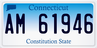 CT license plate AM61946