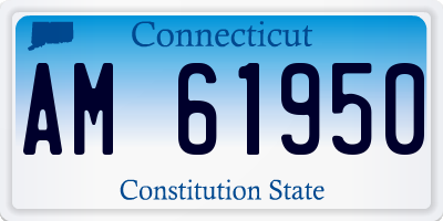 CT license plate AM61950