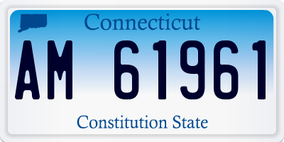 CT license plate AM61961