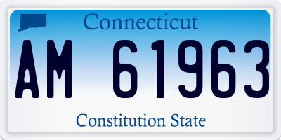 CT license plate AM61963