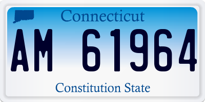 CT license plate AM61964